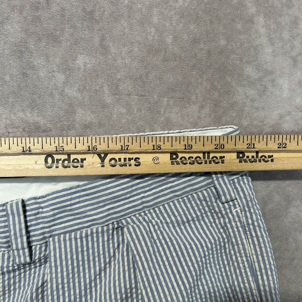 Vtg Polo Ralph Lauren Seersucker Shorts Mens 42x8 Seersucker Blue Stripe Tag 44B - Picture 3 of 7